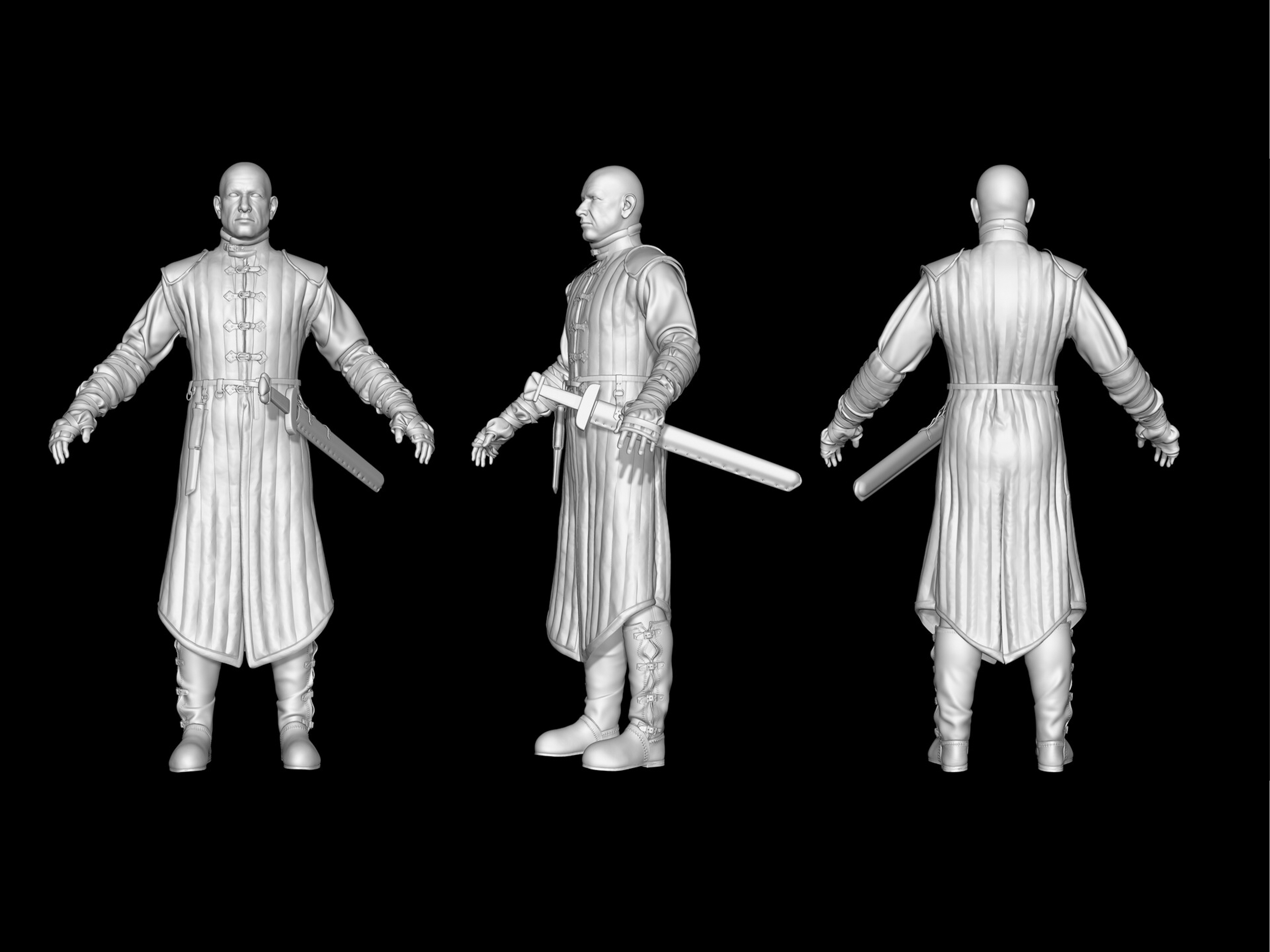 Čovjek iz Srednjeg Vijeka 3D model 4